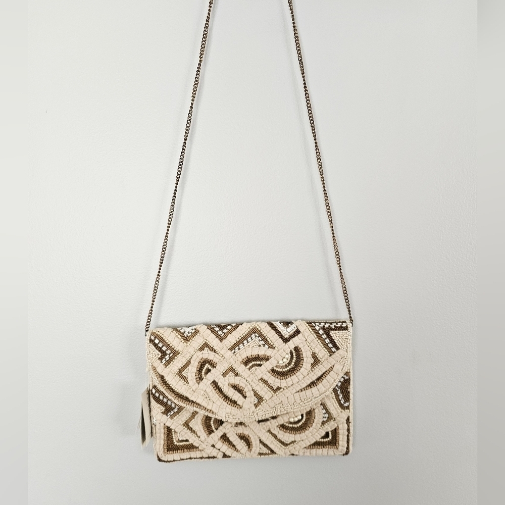 ✨ Antik Kraft Beaded Crossbody / Clutch Bag – NWT, Vacation Beachy Boho,